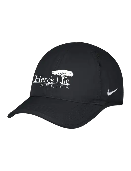 Nike Black Featherlight Cap w/Here's Life Africa Logo