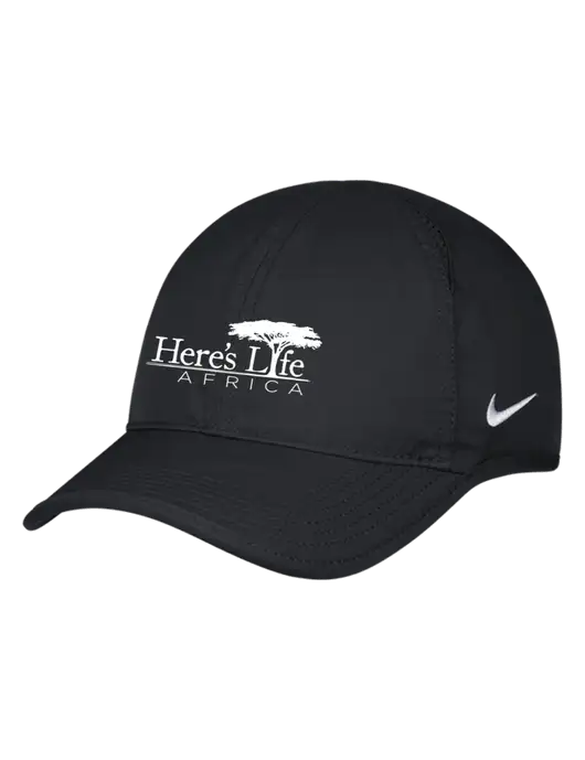 Nike Black Featherlight Cap w/Here's Life Africa Logo