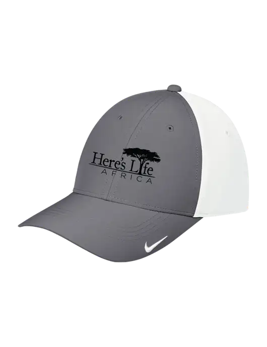 Nike Dark Grey/White Dri-FIT Legacy Cap w/Here's Life Africa Logo