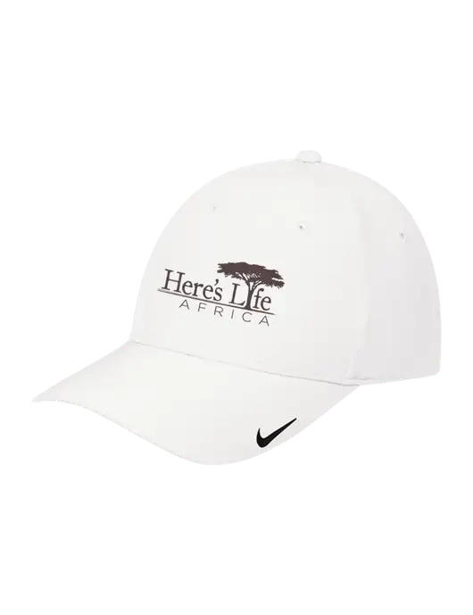 Nike White Dri-FIT Legacy Cap w/Here's Life Africa Logo