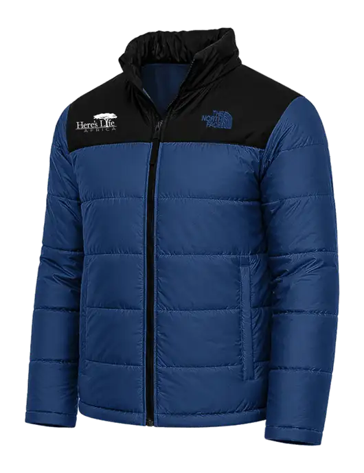 North Face Navy Everyday Insulated Jacket w/Here's Life Africa Logo