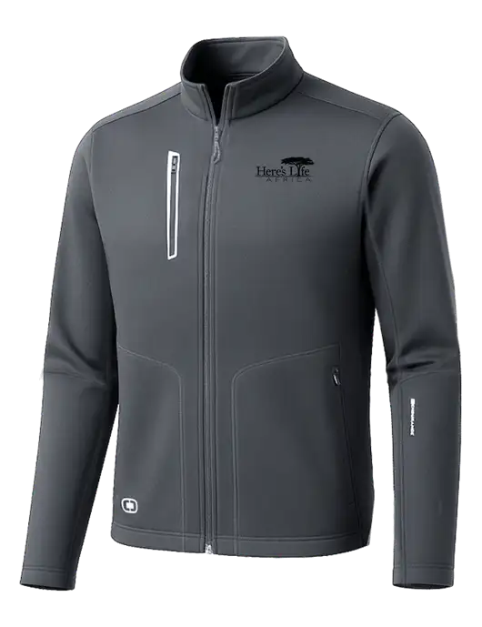 OGIO Dark Grey Endurance Fulcrum Full-Zip w/Here's Life Africa Logo