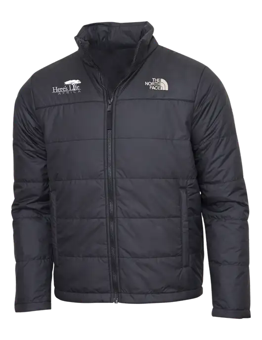 North Face Black Everyday Insulated Jacket w/Here's Life Africa Logo