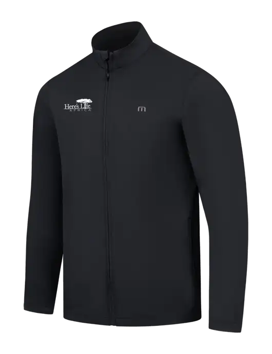 TravisMathew Black Surfside Full-Zip Jacket w/Here's Life Africa Logo