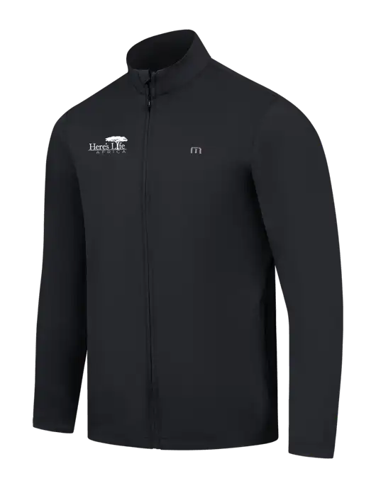 TravisMathew Black Surfside Full-Zip Jacket w/Here's Life Africa Logo