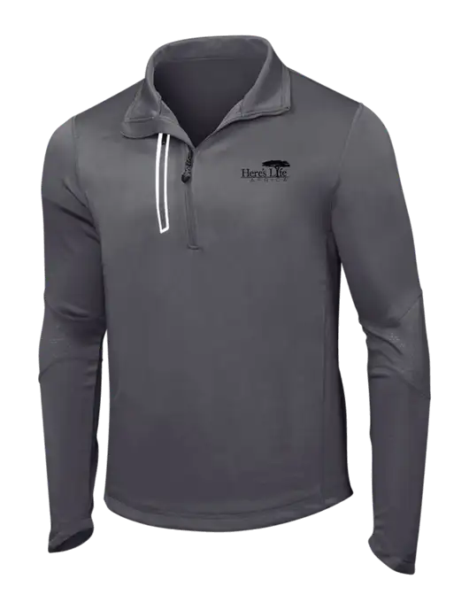 OGIO Gear Grey Endurance Fulcrum 1/4 Zip w/Here's Life Africa Logo