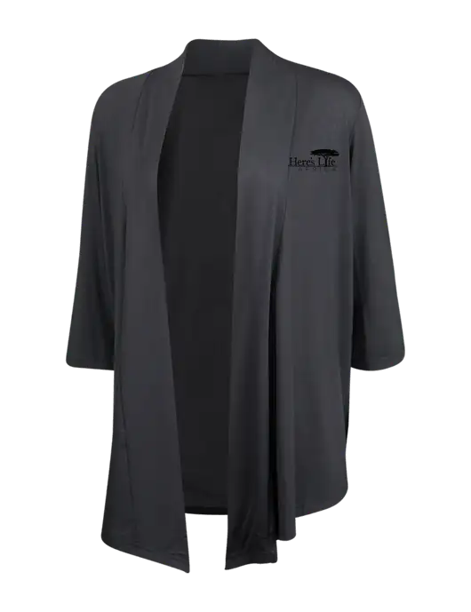 Grey Smoke Womens Concept Shrug w/Here's Life Africa Logo