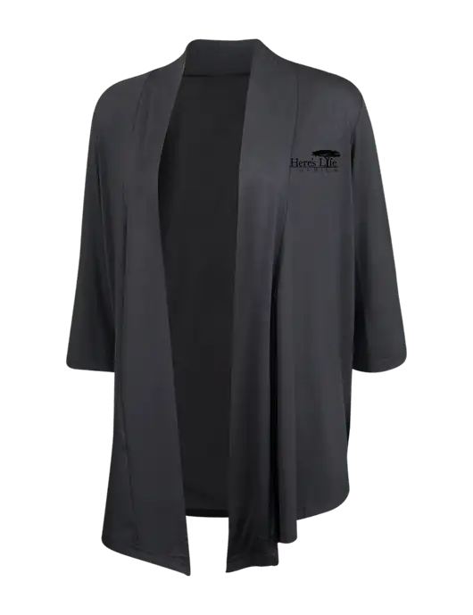 Grey Smoke Womens Concept Shrug w/Here's Life Africa Logo