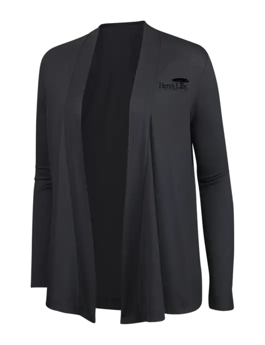 Smoke Grey Womens Concept Cardigan w/Here's Life Africa Logo