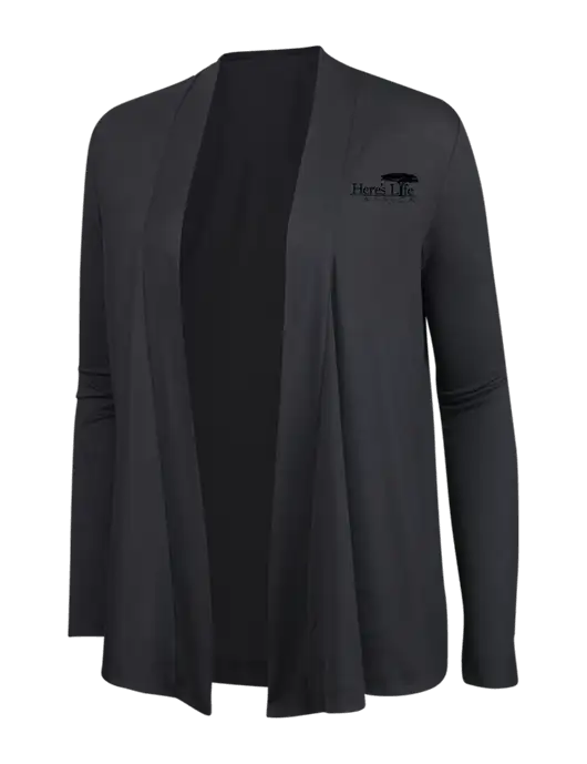 Smoke Grey Womens Concept Cardigan w/Here's Life Africa Logo