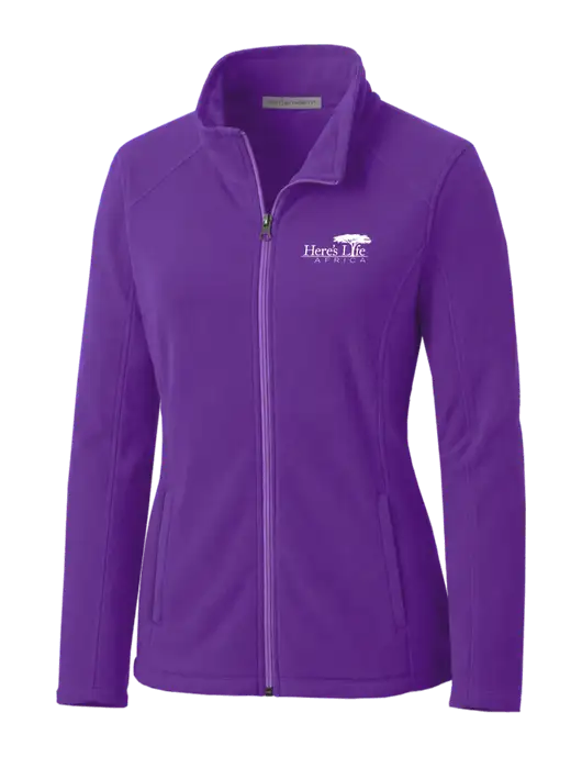 Light Purple Womens Microfleece Jacket w/Here's Life Africa Logo