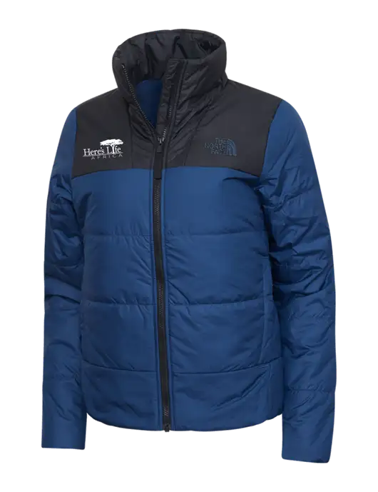 North Face Womens Navy Everyday Insulated Jacket w/Here's Life Africa Logo