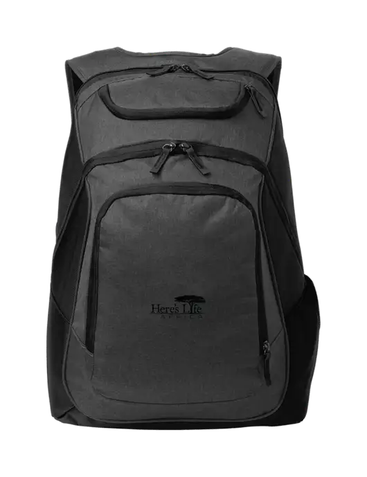 Executive Graphite Heather/Black Laptop Backpack w/Here's Life Africa Logo