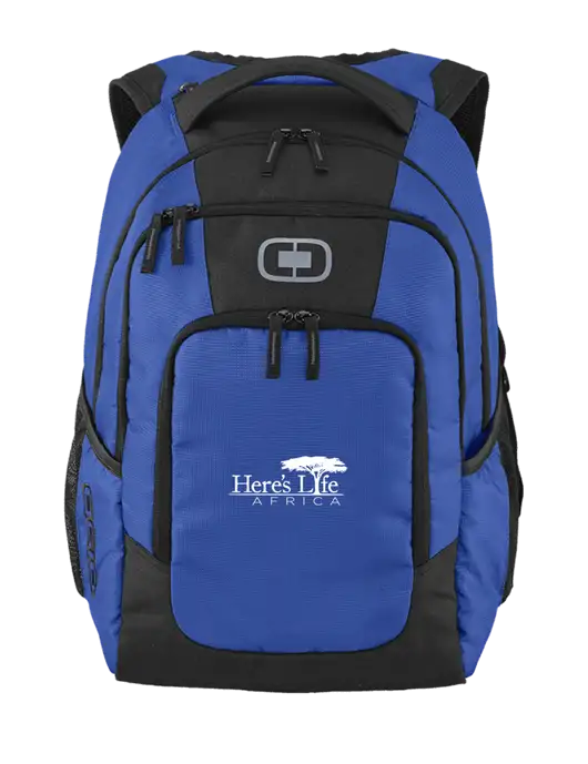 OGIO Cobalt Logan Laptop Backpack
 w/Here's Life Africa Logo