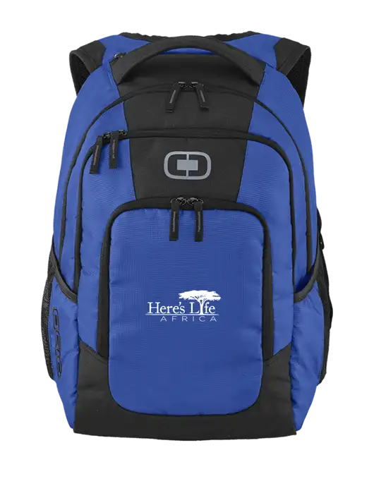 OGIO Cobalt Logan Laptop Backpack
 w/Here's Life Africa Logo