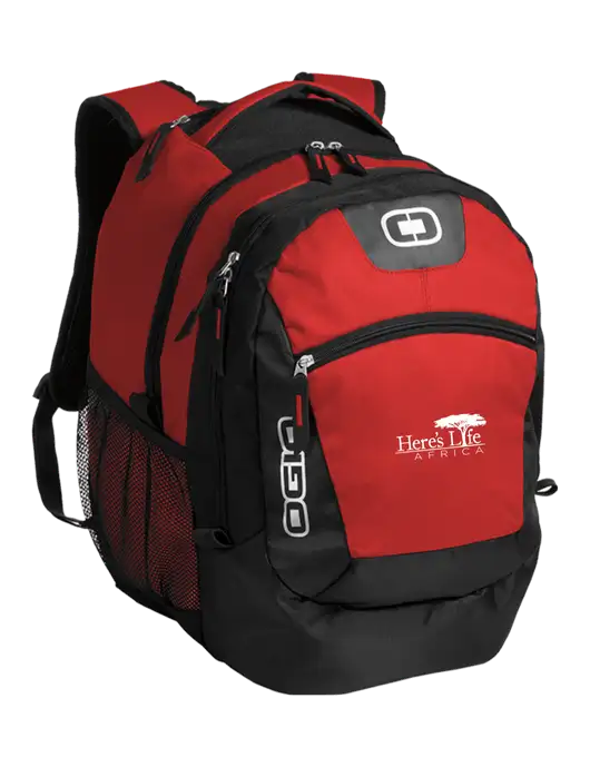 OGIO Red Rogue Pack
 w/Here's Life Africa Logo