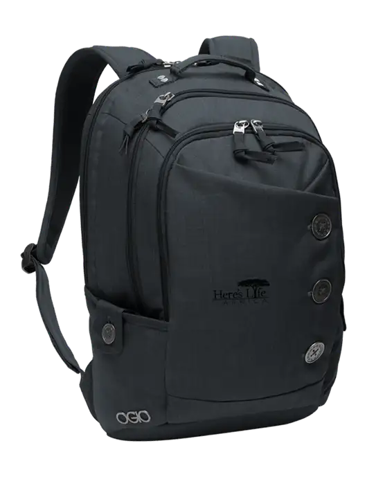 OGIO Storm Grey Ladies Melrose Pack w/Here's Life Africa Logo